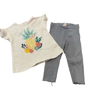 Toddler Girl Outfit 12-18 m H&M leggings Tommy Bahama Top T Shirt Lot 4/$20 🛑